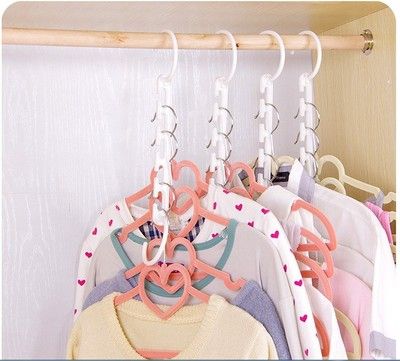 五孔魔術(shù)衣架 五孔掛架 多功能衣架 晾衣收納整理