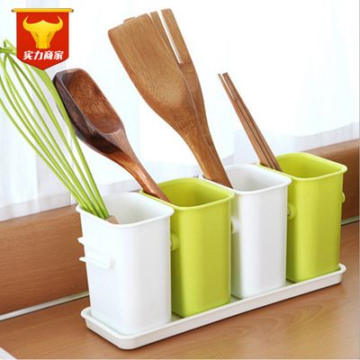 瀝水廚房餐具整理盒 桌面多功能收納盒衛(wèi)浴雜物盒