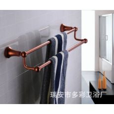 太空鋁彩色浴室 紅古銅毛巾桿 毛巾架 雙桿