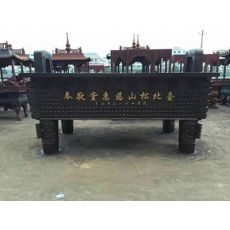 四方鼎，長方形銅香爐鼎，佛教仿古香爐