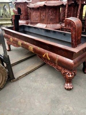 寺廟道觀祠堂大型無(wú)蓋長(zhǎng)方平口香爐