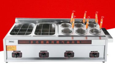 燃氣商用四合一油炸鍋真空自動油水混合油炸鍋四合一臺式組合爐