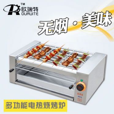 商用電熱燒烤爐單面雙面加熱烤串機(jī)烤魷魚羊肉串機(jī)器