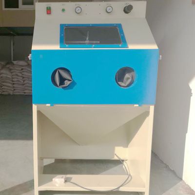 9060箱式普壓手動噴砂機 五金鋁型材模具去氧化皮去毛刺噴砂機