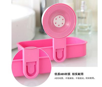 衛生間浴室強力吸盤肥皂架 瀝水靜電吸附香皂肥皂盒