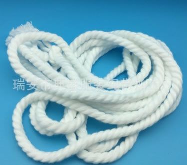 5MM滌棉化纖白色三股繩環保褲腰繩帽抽繩束口繩高檔服裝輔料