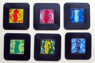 古典旗袍金屬杯墊 隔熱墊 家居餐廳日用小禮品