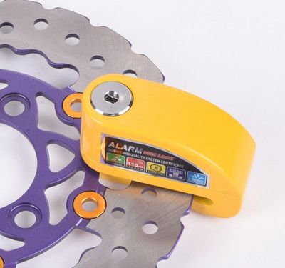 報警碟剎鎖 摩托車 自行車 電瓶車 重型機車防水 碟剎盤防盜鎖 鋁