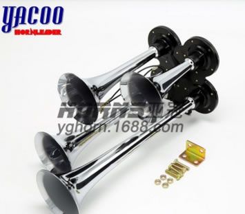 AS034 四管鋅合金氣喇叭150dB電控氣喇叭12V/24V卡車氣喇叭