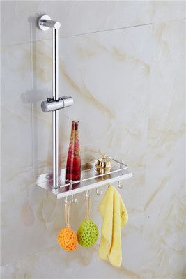 花灑升降架 淋浴花灑升降桿帶托盤