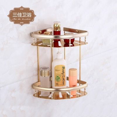 衛生間三角置物架雙層浴室墻角置物架壁掛三角架