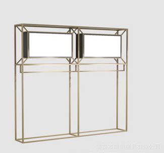 家具書架懸掛架展示架落地式鐵藝高架高柜實木正側掛衣服貨架