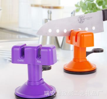 家用多功能雙頭吸盤磨刀器 方頭韓國陶瓷磨刀器