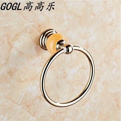浴室不銹鋼毛巾環(huán) 玉石毛巾架圓形毛巾掛環(huán)