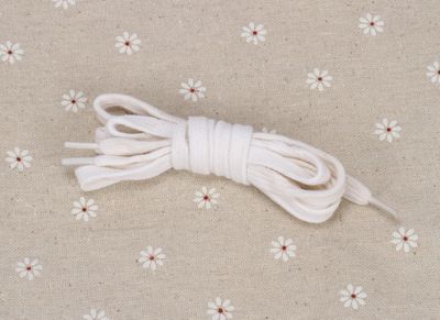 1.2米實心棉紗黑白圓形鞋帶