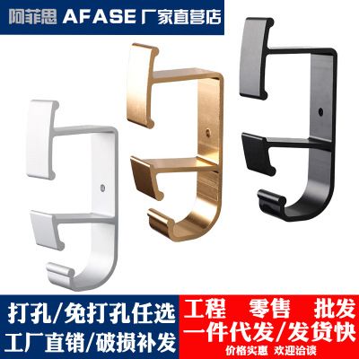 免打孔太空鋁面盆夾 陽臺臉盆掛鉤掛架強力壁掛浴室置物架收納架