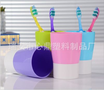 糖果色情侶漱口杯刷牙杯洗漱杯水杯創(chuàng)意個(gè)性雙色杯