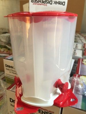 三格塑料旋轉飲料桶 派對聚餐自助果汁桶 分裝罐旋轉壺