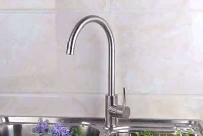 不銹鋼304廚房冷熱龍頭 雙聯式水龍頭