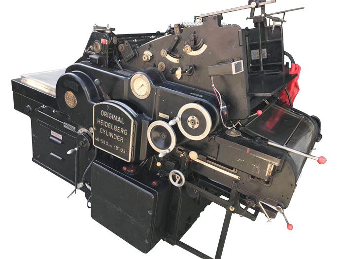 585型全自動海德堡圓壓平模切機、沖不干膠機