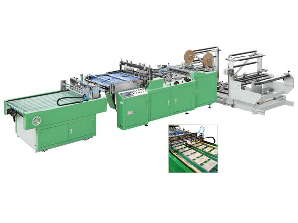 DRQ-D 智能高速雙折雙通道熱切邊封制袋機(jī)組