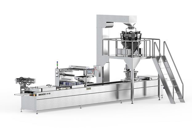 BD-420D/520D 全自動多頭稱拉伸膜真空包裝機